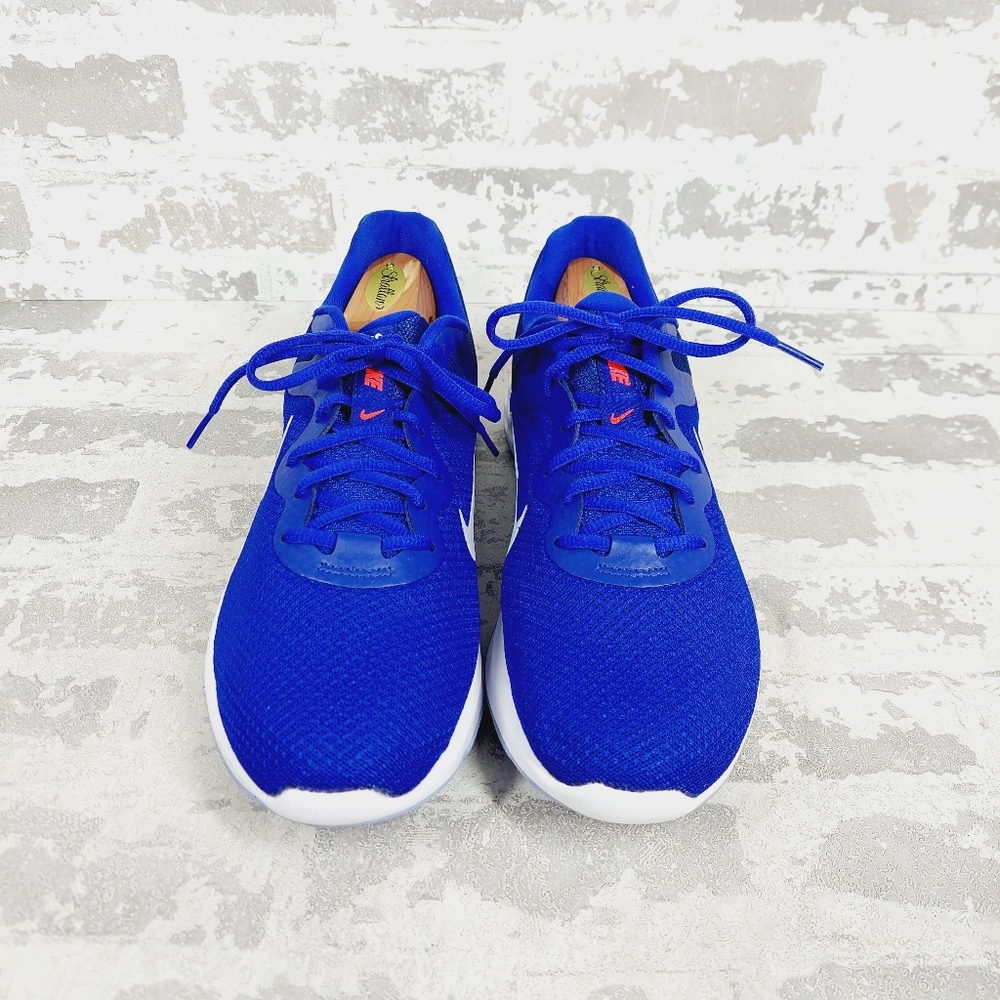 NEW Nike Revolution Boys Shoes Trainers Blue - White Sneakers E964 - Picture 6 of 11